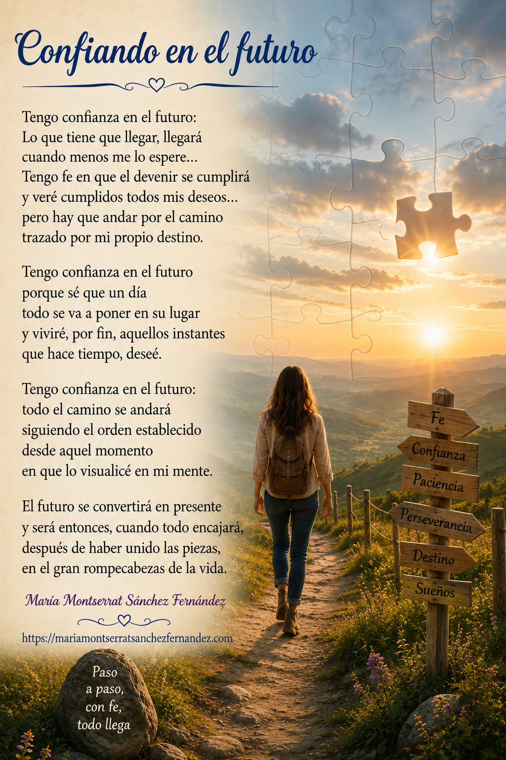 Poema de fe y confianza en la vida: Confiando en el futuro
